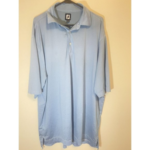 FootJoy FJ Men’s XXL Solid Light Blue Polo‎ Shirt Sleeve “Read”